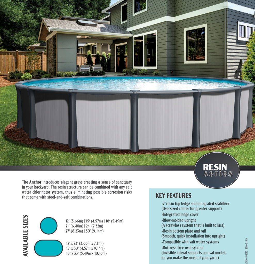 Anchor Round Pool Anchor 54” Above Ground Pool Kit – Round & Oval – North West Wholesale ...